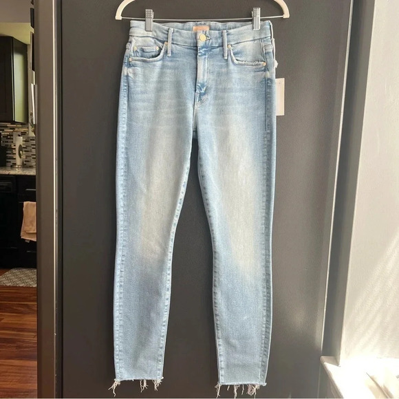 MOTHER The Looker Ankle Fray Skinny Raw Hem Jeans Approx Size 25 - Picture 2 of 11